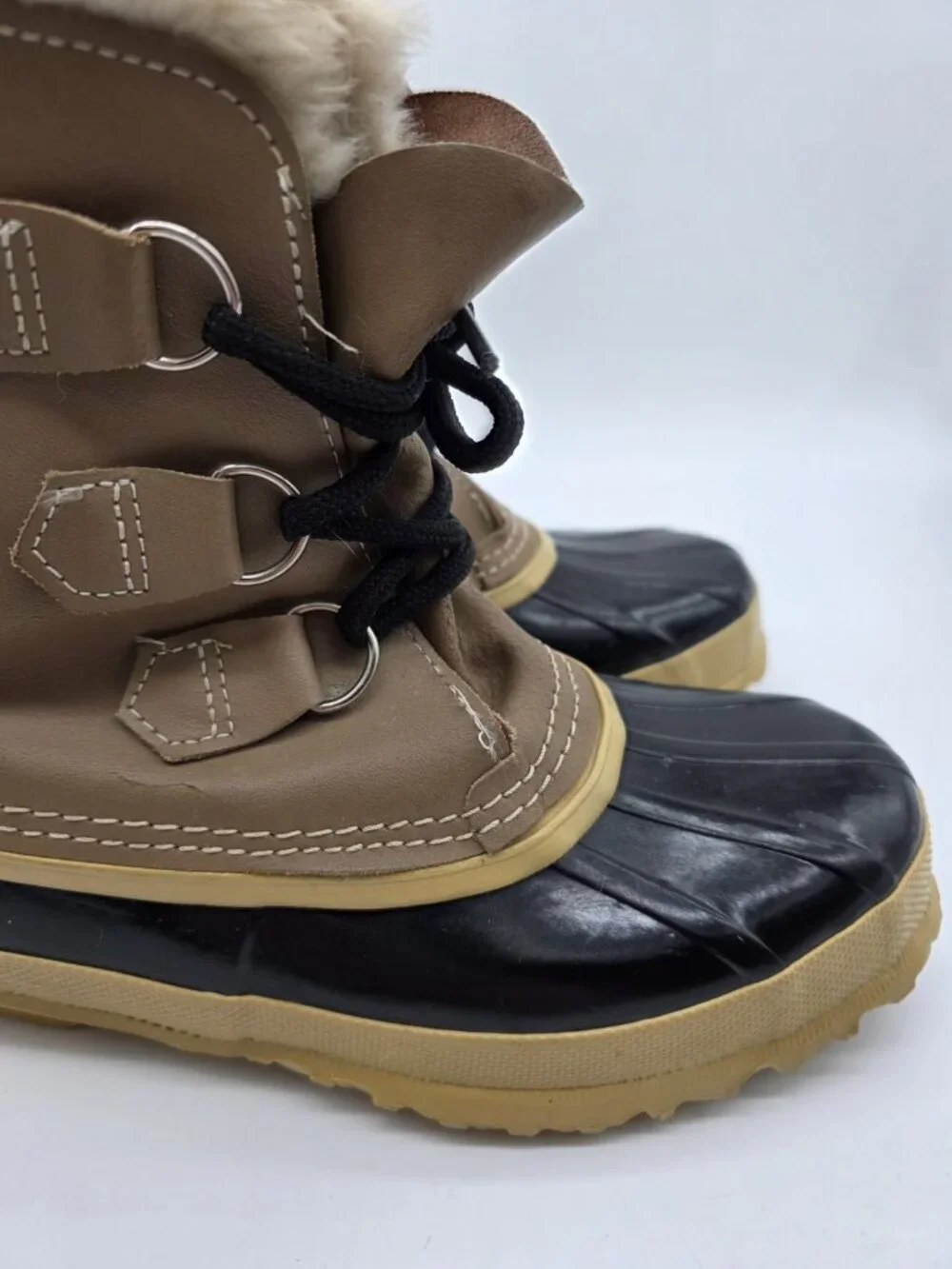 Sorel Manitou Boots Womens Size 5 Duck Winter Waterproof Wool Lined Canada